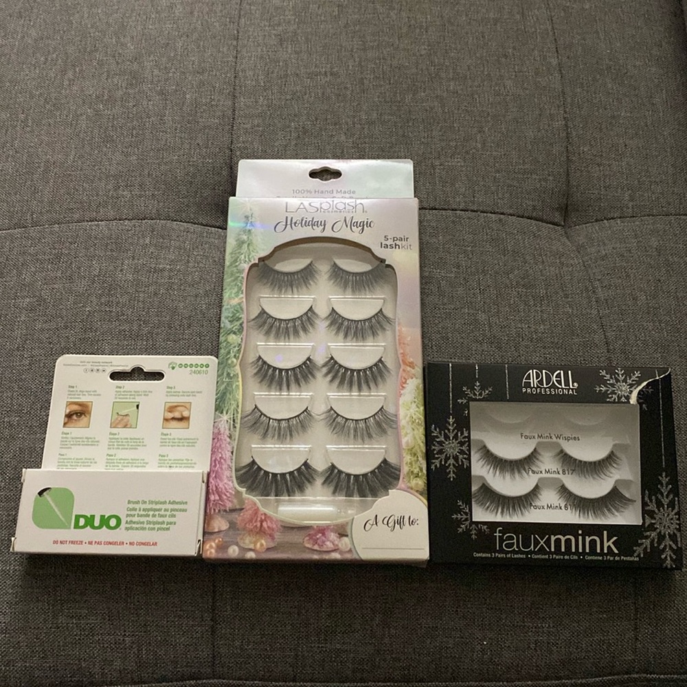 false eyelashes & adhesive